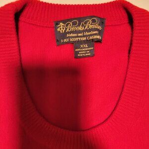 Brooks Brothers 100% Scotland Cashmere Sweater | Red | XXL 3 ply